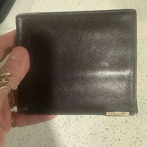 Vintage brown leather coach wallet GUC